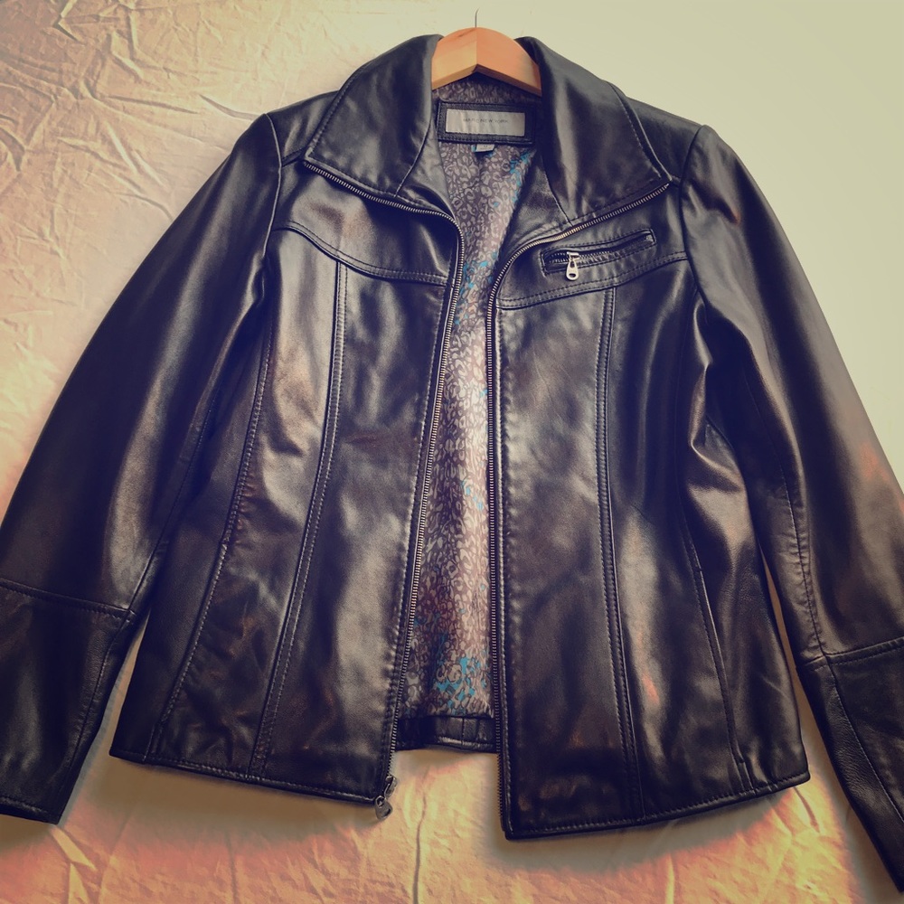 Marc New York black leather jacket